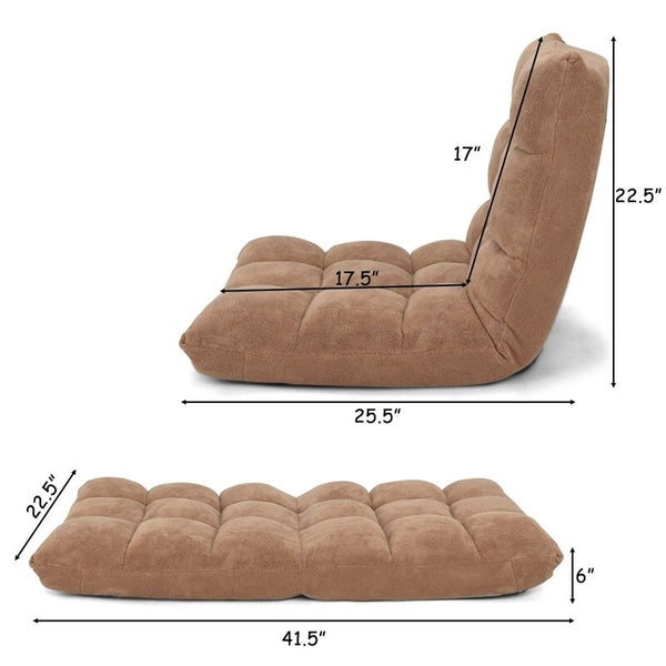 Adjustable 14-Position Cushioned Floor Chair Living Room Leisure Chair Chaise  Floor Chair  Lounge Chair | Vimost Shop.