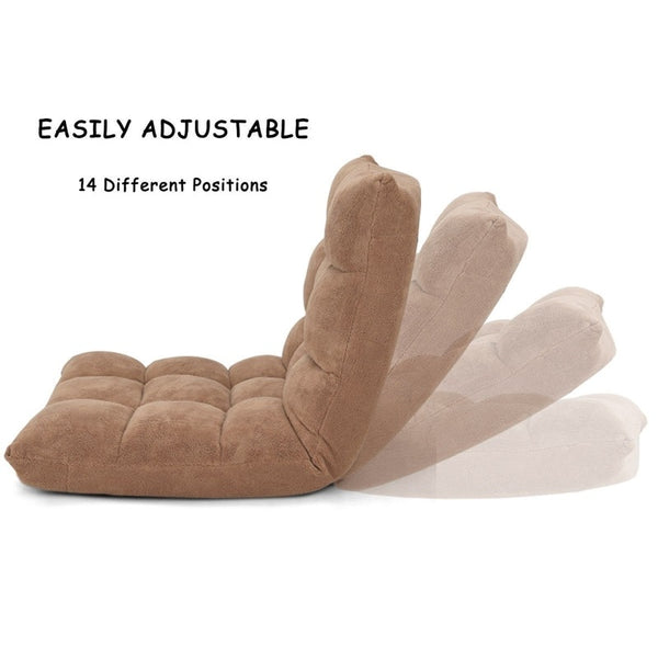 Adjustable 14-Position Cushioned Floor Chair Living Room Leisure Chair Chaise  Floor Chair  Lounge Chair | Vimost Shop.