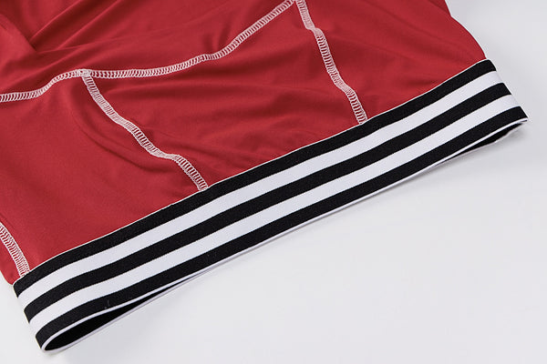 Striped Patchwork Sportswear Yoga Set Autumn Workout Gym Fitness Tracksuit Long Sleeve Crop Top High Elastics Leggings 2 PCS | Vimost Shop.