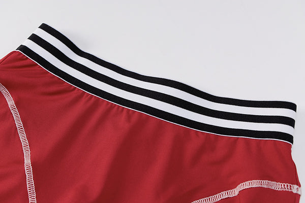 Striped Patchwork Sportswear Yoga Set Autumn Workout Gym Fitness Tracksuit Long Sleeve Crop Top High Elastics Leggings 2 PCS | Vimost Shop.