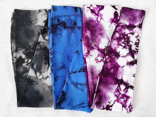 Autumn Seamless Tie Dye Print Yoga Leggings Work Out Fitness Gym Yoga Pantalones High Elastics High Waist Sports Slim Trousers | Vimost Shop.