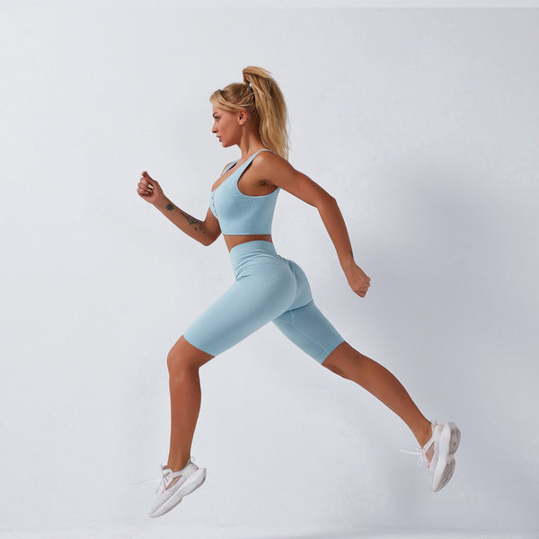 Sportswear Yoga 3PCS Set Women GYM Clothing Solid Sleeveless Tank Top +Shorts+Pants Suit Casual Workout Active Push Up Tracksuit | Vimost Shop.