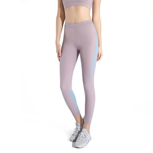 Patchwork Seamless Yoga Pants Fashion High Elastics Hips Lifting Leggings Workout Push Up Running Sports Pants Women Clothing | Vimost Shop.