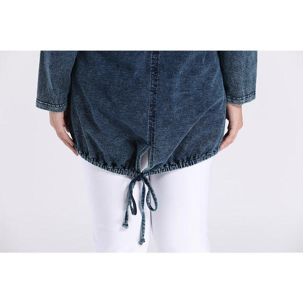 Women's Plus Size Spring Casual Denim Jacket Woman High Flexibility Jacket Hoodie Jacket Shoulder Pads for Clothing