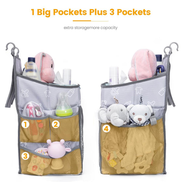 Baby Crib Hanging Storage Bag Portable Diaper Organizer Newborn Bedding Set  Foldable Nappy Bags Newborn Diaper Container | Vimost Shop.