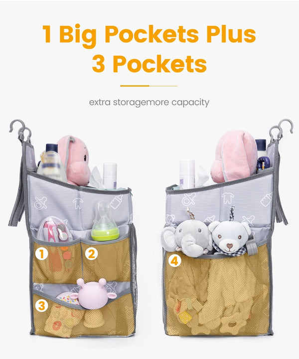 Baby Crib Hanging Storage Bag Portable Diaper Organizer Newborn Bedding Set  Foldable Nappy Bags Newborn Diaper Container | Vimost Shop.