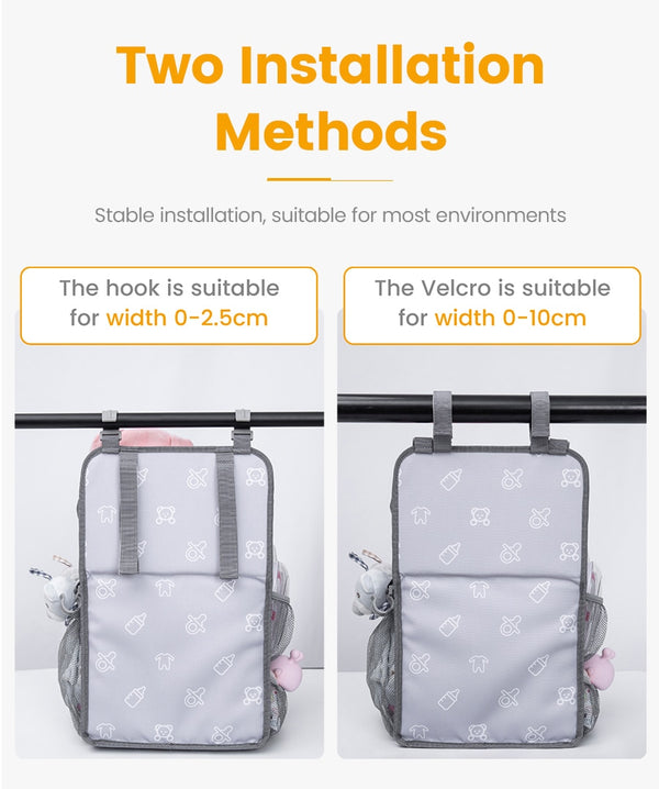 Baby Crib Hanging Storage Bag Portable Diaper Organizer Newborn Bedding Set  Foldable Nappy Bags Newborn Diaper Container | Vimost Shop.