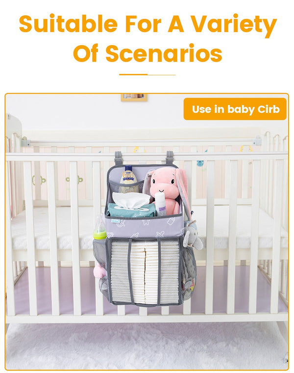 Baby Crib Hanging Storage Bag Portable Diaper Organizer Newborn Bedding Set  Foldable Nappy Bags Newborn Diaper Container | Vimost Shop.