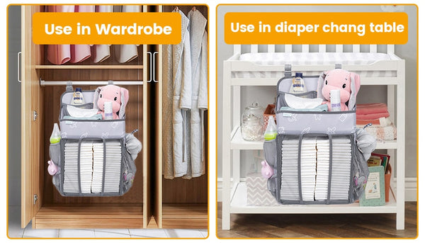 Baby Crib Hanging Storage Bag Portable Diaper Organizer Newborn Bedding Set  Foldable Nappy Bags Newborn Diaper Container | Vimost Shop.