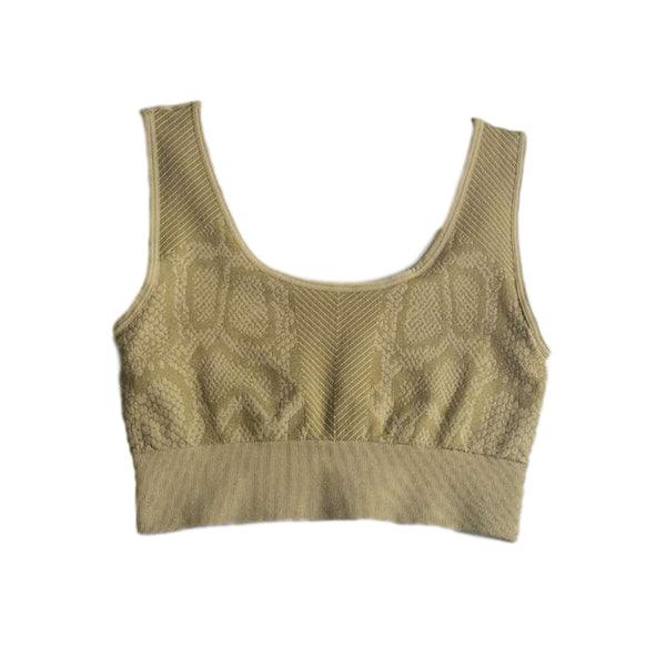 Seamless Snakeskin Print Yoga Set Gym Clothing Fashion Tank Crop Top Leggings Suit Push Up Workout Training Running Tracksuit | Vimost Shop.