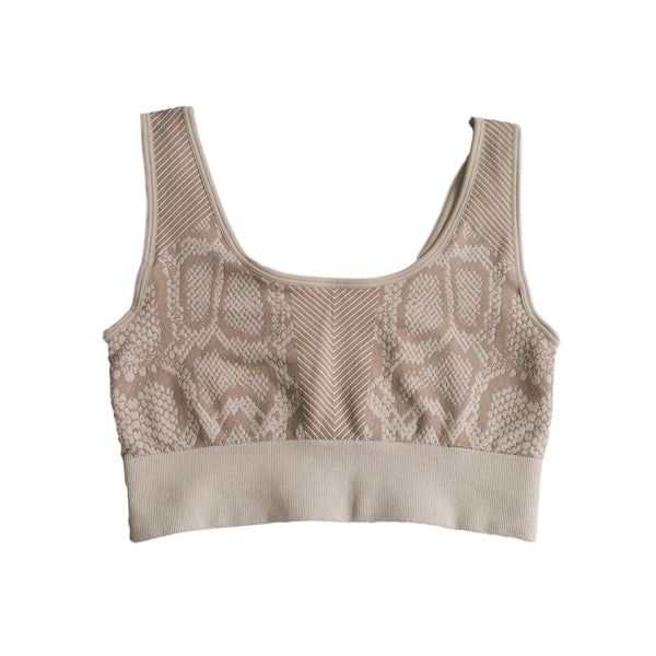 Seamless Snakeskin Print Yoga Set Gym Clothing Fashion Tank Crop Top Leggings Suit Push Up Workout Training Running Tracksuit | Vimost Shop.