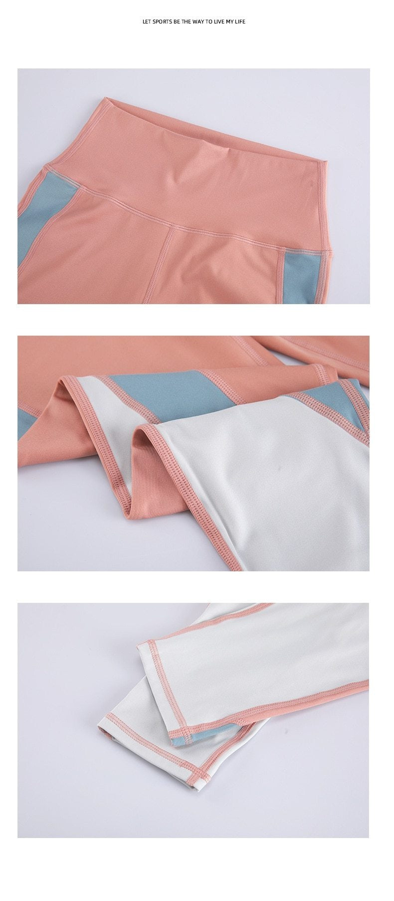 Patchwork Seamless Yoga Pants Fashion High Elastics Hips Lifting Leggings Workout Push Up Running Sports Pants Women Clothing | Vimost Shop.