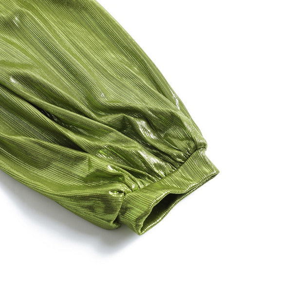 Women's New Autumn Halter Sexy Avocado Green Dress Maxi Party Runway Dress Split Spring Elegant Vestido Green | Vimost Shop.