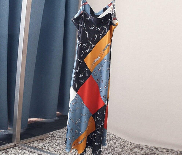 Women's summer dresses suspender dress women's spring and summer new v-neck personality wild suspender dress | Vimost Shop.