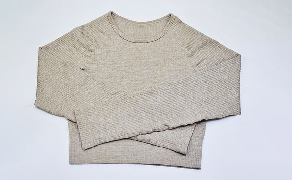 Autumn Seamless Yoga Set Women Gym Clothes Solid Long Sleeve Crop Top Leggings Tracksuit Workout Push Up Sports Fitness 2 Piece | Vimost Shop.