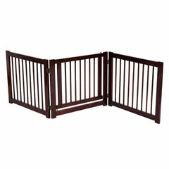 24" Configurable Folding 3 Panel Pine Wood Dog Fence Pet Dog Supplies PS6472