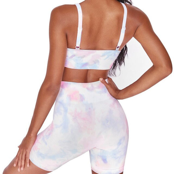 Sportswear Yoga Set Women GYM Clothing Solid Sleeveless Crop Top Shorts Two Piece Set Casual Workout Active Push Up Tracksuit | Vimost Shop.