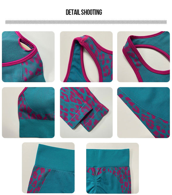 Seamless Leopard Yoga Suit Gym Clothings Women Bra Top And Leggings Sexy Fitness Sports Running Push Up Hips Lifting Tracksuit | Vimost Shop.