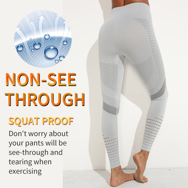 Hollow Out Yoga Pants High Waist Seamless Leggings Gym Leggins Fitness Sport Tights Jogging Trousers Workout Running Pants | Vimost Shop.