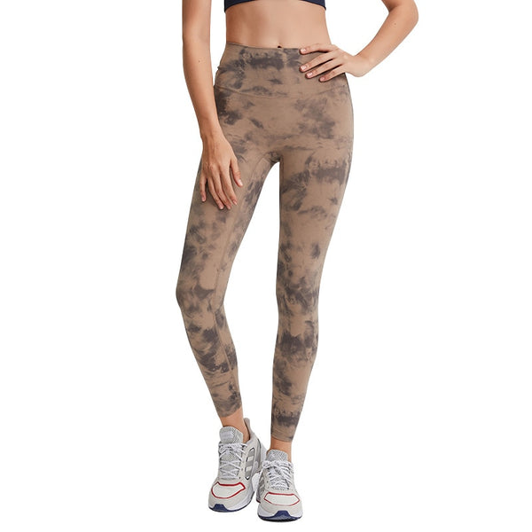Autumn Seamless Tie Dye Print Yoga Leggings No T-line Fitness Gym Yoga Pantalones High Elastics High Waist Sports Slim Trousers | Vimost Shop.