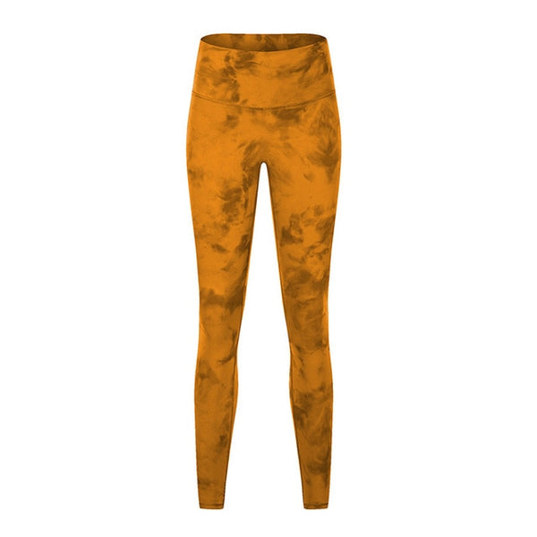 Autumn Seamless Tie Dye Print Yoga Leggings No T-line Fitness Gym Yoga Pantalones High Elastics High Waist Sports Slim Trousers | Vimost Shop.