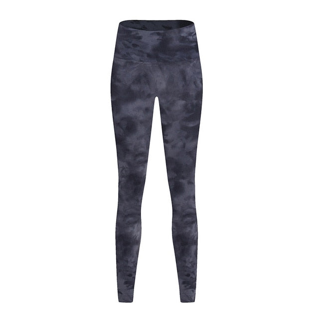Autumn Seamless Tie Dye Print Yoga Leggings No T-line Fitness Gym Yoga Pantalones High Elastics High Waist Sports Slim Trousers | Vimost Shop.