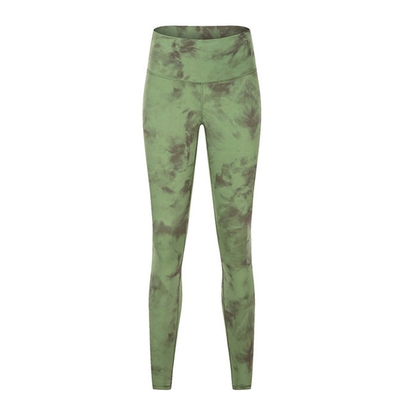 Autumn Seamless Tie Dye Print Yoga Leggings No T-line Fitness Gym Yoga Pantalones High Elastics High Waist Sports Slim Trousers | Vimost Shop.