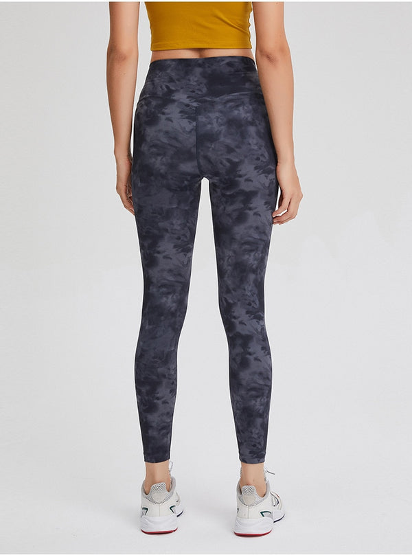 Autumn Seamless Tie Dye Print Yoga Leggings No T-line Fitness Gym Yoga Pantalones High Elastics High Waist Sports Slim Trousers | Vimost Shop.
