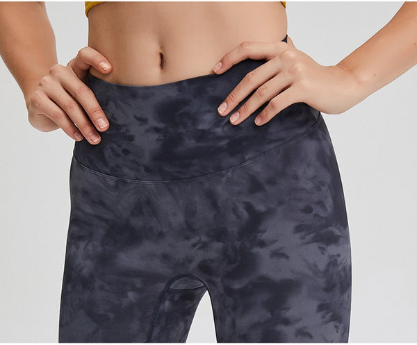 Autumn Seamless Tie Dye Print Yoga Leggings No T-line Fitness Gym Yoga Pantalones High Elastics High Waist Sports Slim Trousers | Vimost Shop.