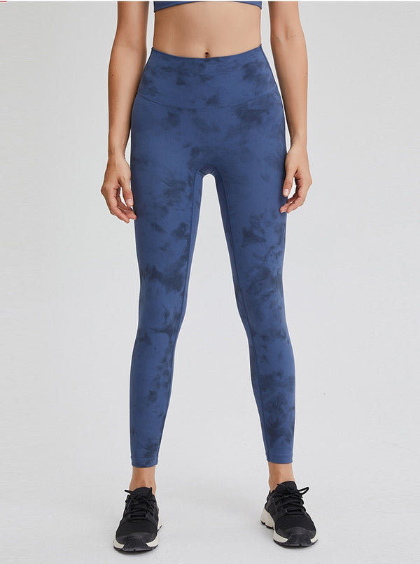 Autumn Seamless Tie Dye Print Yoga Leggings No T-line Fitness Gym Yoga Pantalones High Elastics High Waist Sports Slim Trousers | Vimost Shop.