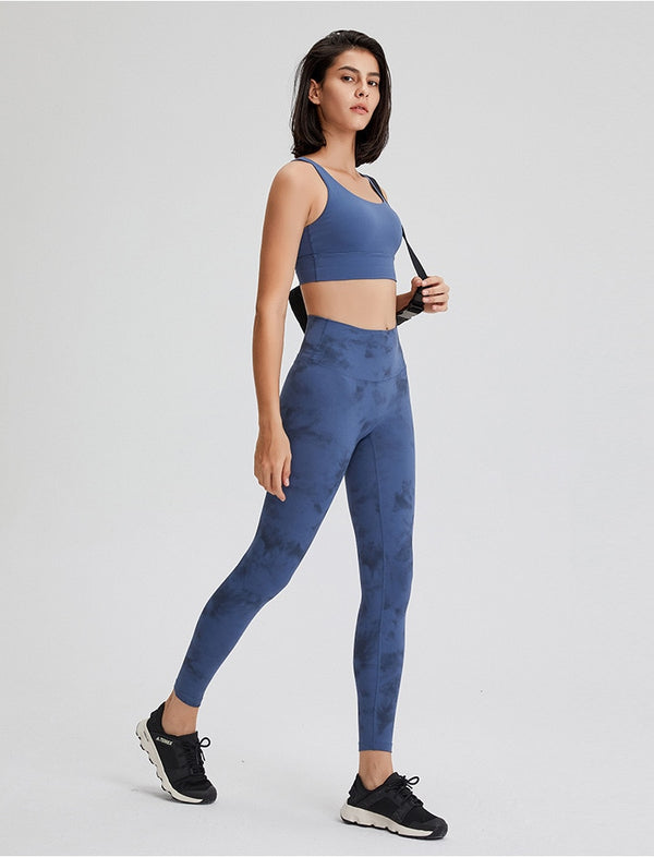 Autumn Seamless Tie Dye Print Yoga Leggings No T-line Fitness Gym Yoga Pantalones High Elastics High Waist Sports Slim Trousers | Vimost Shop.