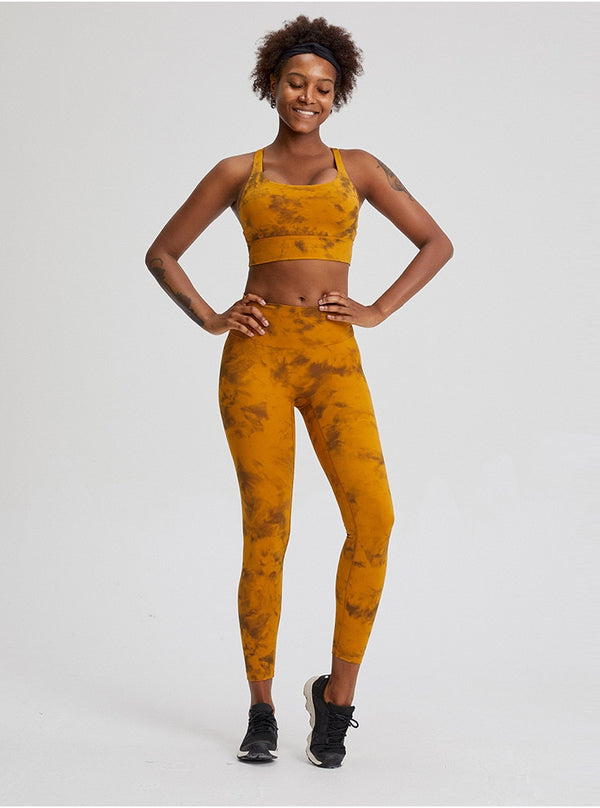 Autumn Seamless Tie Dye Print Yoga Leggings No T-line Fitness Gym Yoga Pantalones High Elastics High Waist Sports Slim Trousers | Vimost Shop.