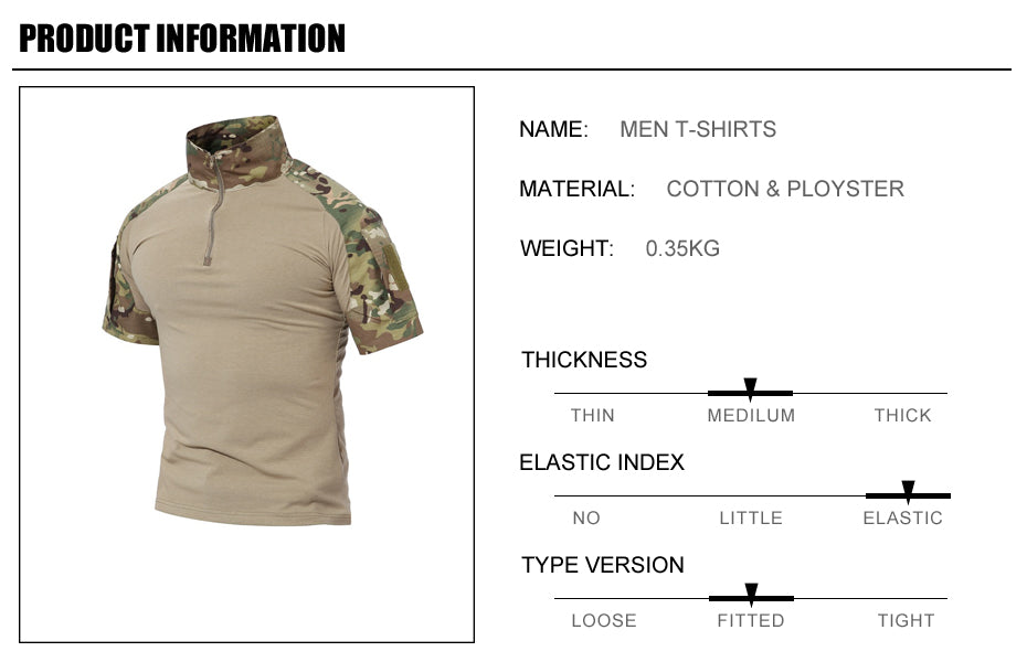 Men T-Shirts Multicam Camouflage Tactical T-Shirt Cotton Short Sleeve Top Tees Army Military Tee Shirts Paintball | Vimost Shop.