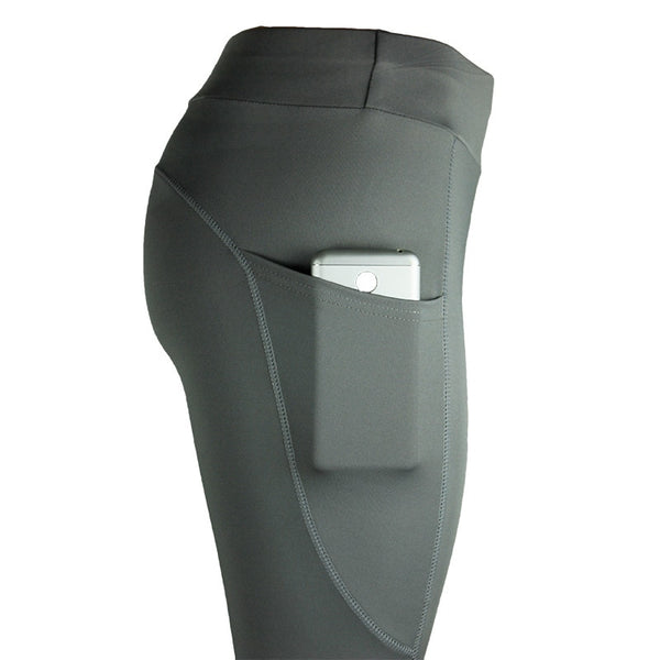 Solid Yoga Leggings With Pockets Fashion Push Up Workout Fitness Gym Running Trousers High Elastics High Waist Casual Pants | Vimost Shop.