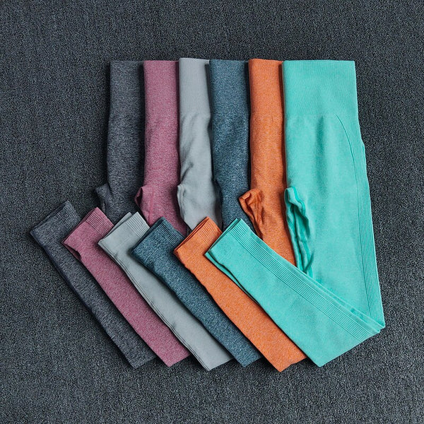 Autumn Seamless Yoga Set Women Gym Clothes Solid Long Sleeve Crop Top Leggings Tracksuit Workout Push Up Sports Fitness 2 Piece | Vimost Shop.