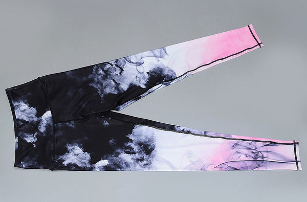 Women Print Yoga Gym Set Fashion Outdoor Fitness Workout Set Casual Tank Crop Top Leggings Sports Shaping Two Piece Set | Vimost Shop.