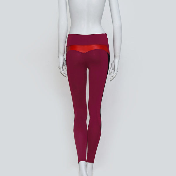 Seamless PU Patchwork High Elastics Jogging Pants High Waist Hips Lifting Gym Fitness Female Sports Breathable Pants | Vimost Shop.