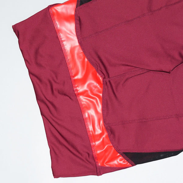 Seamless PU Patchwork High Elastics Jogging Pants High Waist Hips Lifting Gym Fitness Female Sports Breathable Pants | Vimost Shop.