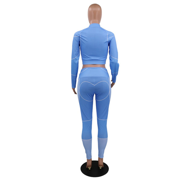 Seamless Sportswear Yoga 2 PCS Set Women GYM Clothes Jogging Workout Fitness Tracksuit Long Sleeve Crop Top Leggings Active Suit | Vimost Shop.