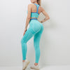 Seamless Striped Yoga Gym Tracksuit Workout Sports Push Up Jogging Two Piece Tank Crop Top Hips Lifting Leggings Outdoor Set | Vimost Shop.