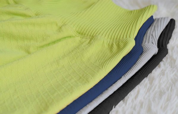 Autumn Seamless Ribbed Hollow Out Yoga Leggings Fitness Gym Yoga Pantalones High Elastics High Waist Sports Breathable Trousers | Vimost Shop.