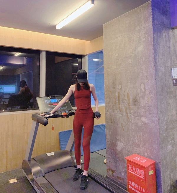 Seamless Sportswear Yoga 2 PCS Set GYM Fitness Sports Tracksuit Ribbed Tank Top Hips Lifting Leggings Two Piece Set | Vimost Shop.