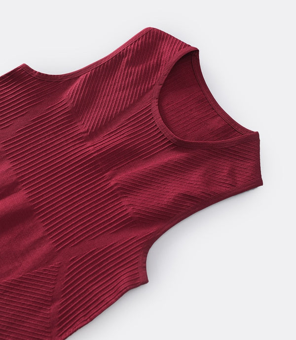 Seamless Sportswear Yoga 2 PCS Set GYM Fitness Sports Tracksuit Ribbed Tank Top Hips Lifting Leggings Two Piece Set | Vimost Shop.