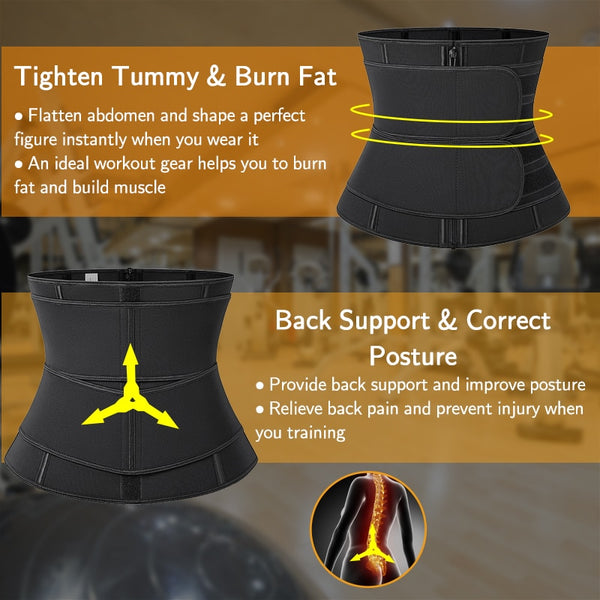 Women Body Shaper Waist Trainer Corset Weight Loss Cinchers Sports Girdle Sauna Sweat Fat Burner Slimming Sheath Fitness Belt | Vimost Shop.