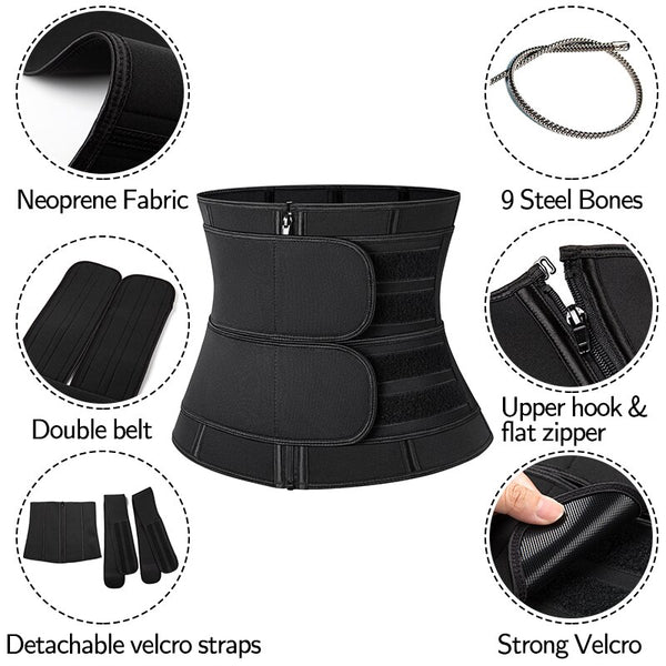 Women Body Shaper Waist Trainer Corset Weight Loss Cinchers Sports Girdle Sauna Sweat Fat Burner Slimming Sheath Fitness Belt | Vimost Shop.