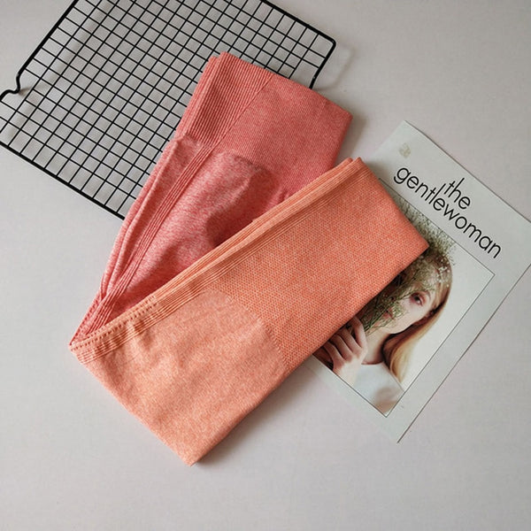 Women Yoga Set Gym Clothing Ombre Seamless Gradient Leggings+Long sleeve Top Workout Sport Suit Women Fitness Set Active Wear | Vimost Shop.