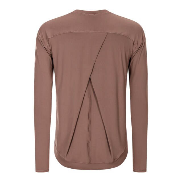 Loose Fit Sport Training Workout Long Sleeve Shirts Women Lightweight Anti-sweat Yoga Fitness Shirts with Thumb Hole