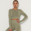 Yoga Crop Tops Yoga Shirts Gym Workout Tops Long Sleeve Fitness Running Sport T-Shirts Athletic Training Wear Women Sportswear | Vimost Shop.