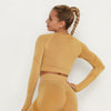 Yoga Crop Tops Yoga Shirts Gym Workout Tops Long Sleeve Fitness Running Sport T-Shirts Athletic Training Wear Women Sportswear | Vimost Shop.