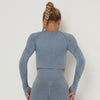Yoga Crop Tops Yoga Shirts Gym Workout Tops Long Sleeve Fitness Running Sport T-Shirts Athletic Training Wear Women Sportswear | Vimost Shop.